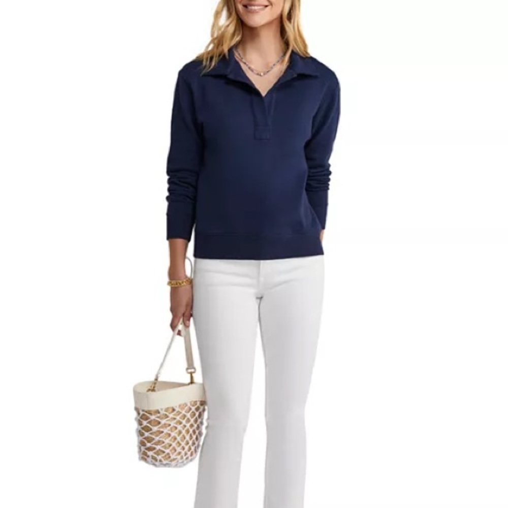 Vineyard Vines Blue Collared Pullover Sweater